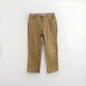 Breckenridge Petite Chino Pants Womens 12P Tan Mid Rise Neutral Basic Casual